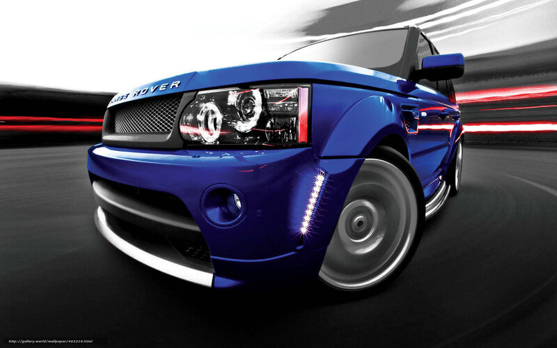 Blue Range Rover Suv — Dynamic, Digital Art