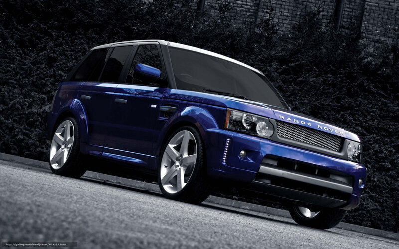 blue range rover suv