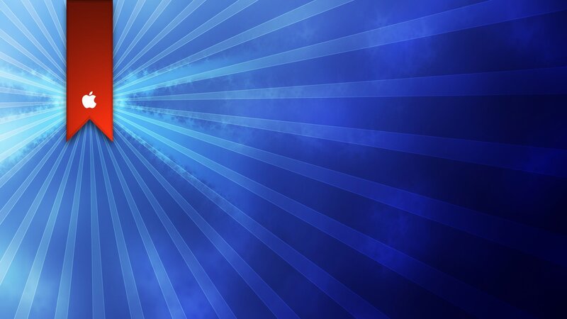 blue rays with apple logo