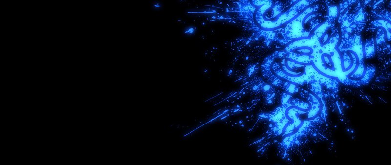 Blue Razer Logo — Energetic, Digital Art