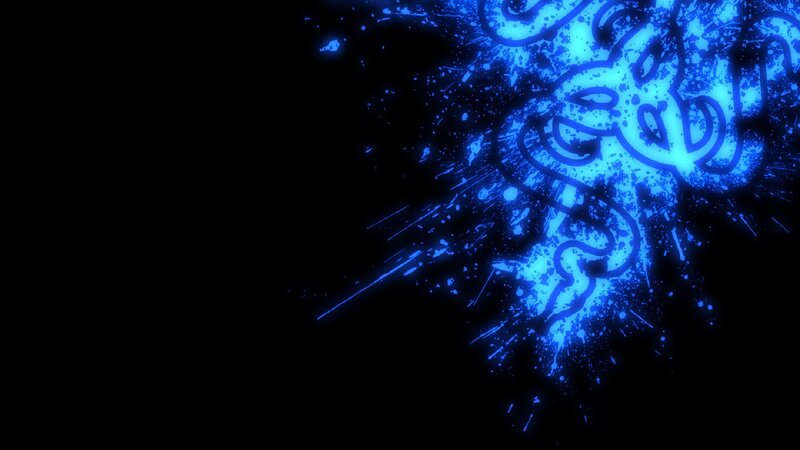 blue Razer logo splatter