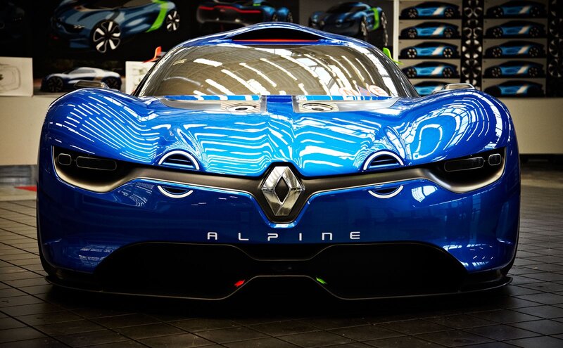 Blue Renault Alpine Car