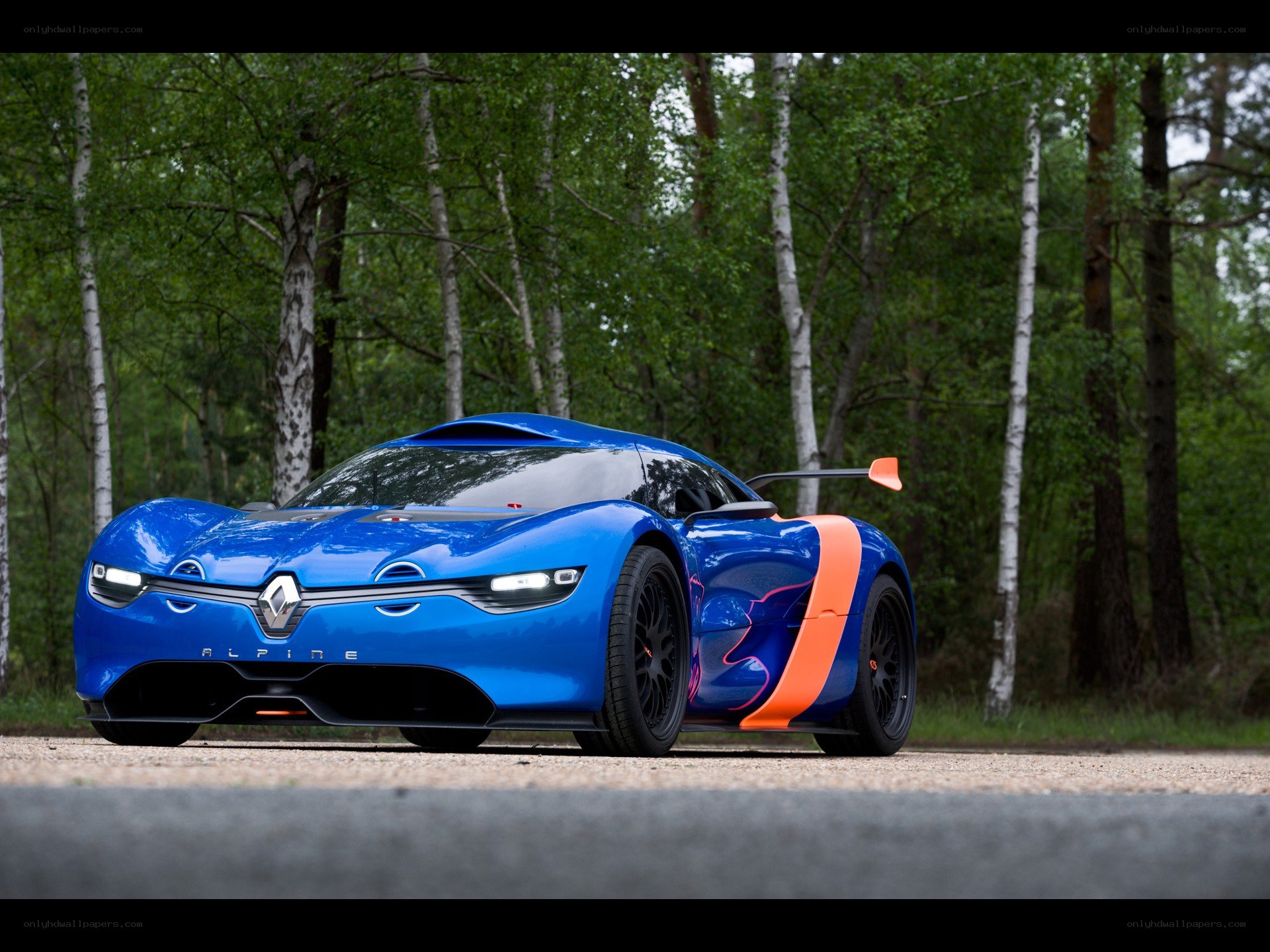 Blue Renault Alpine concept car