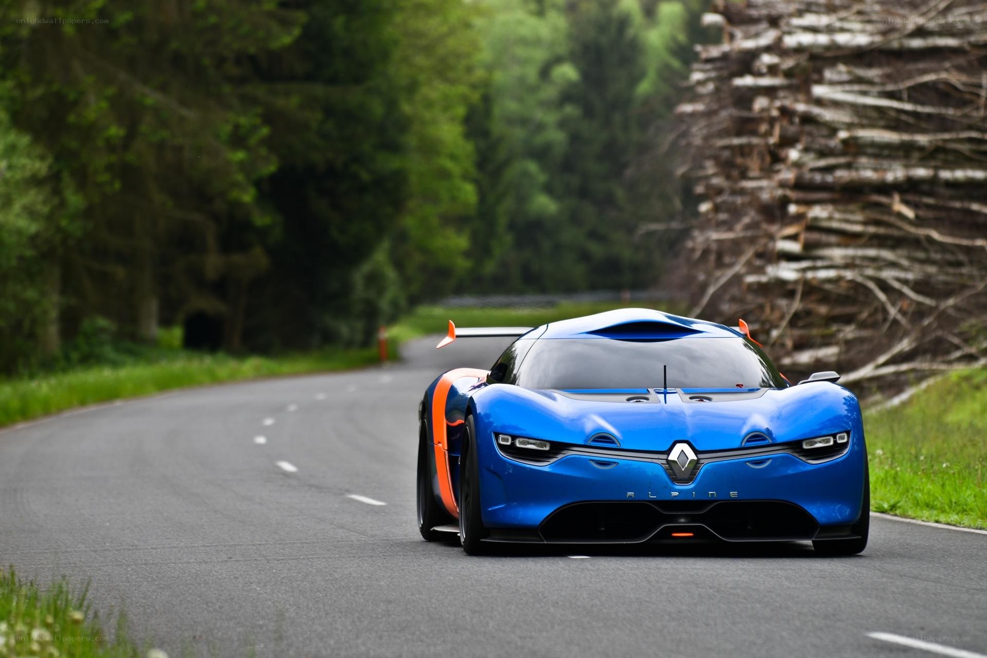 Blue Renault Alpine concept car
