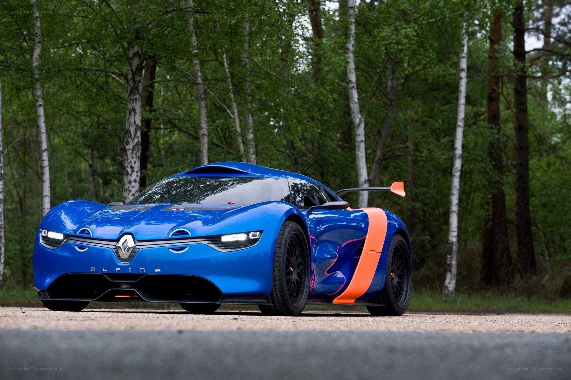 Blue Renault Alpine concept car