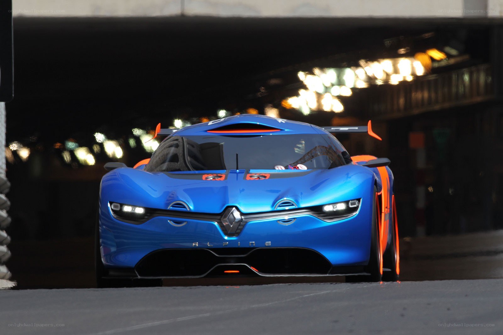 Blue Renault Alpine race car