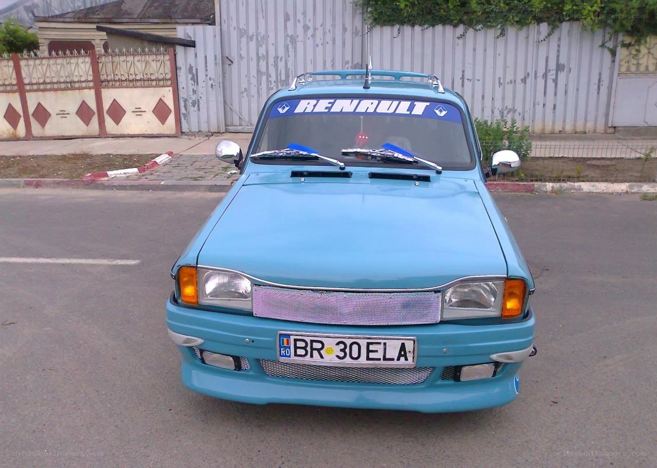 blue renault car