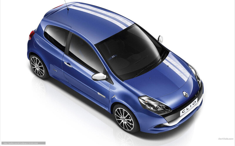 Blue Renault Clio hatchback