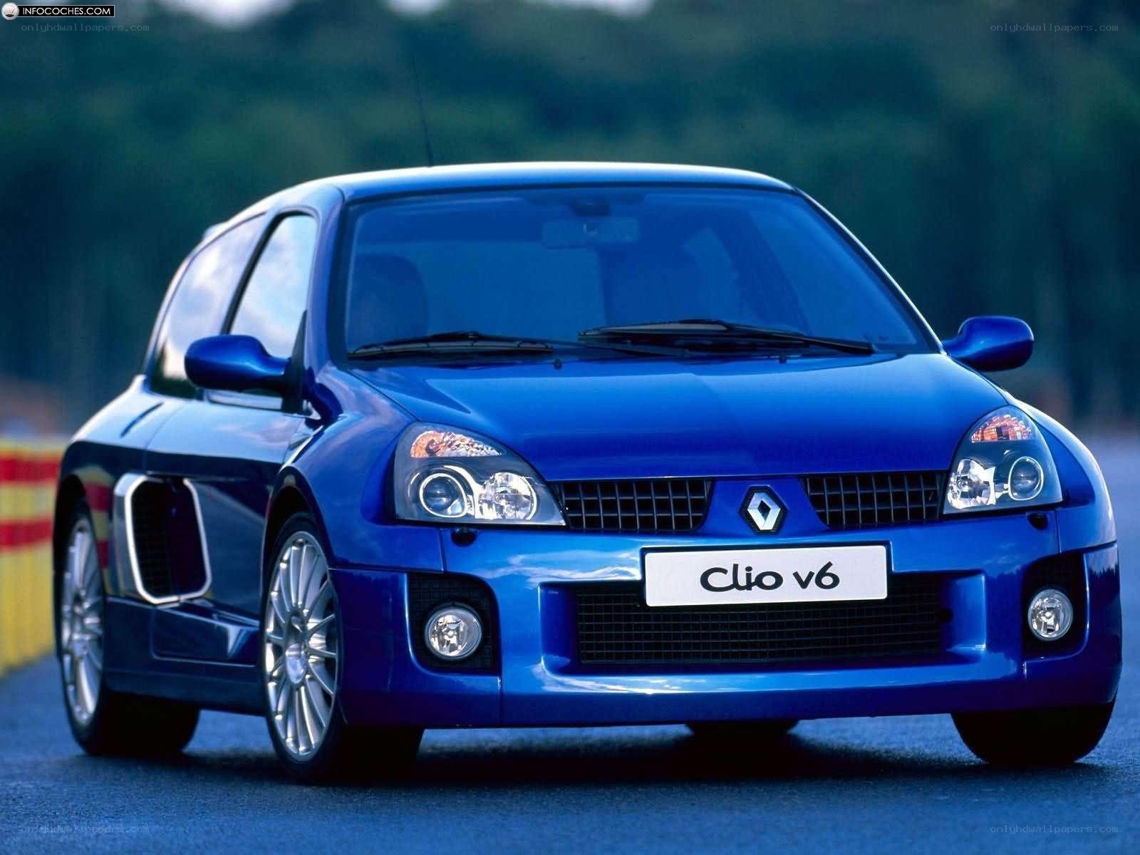 Blue Renault Clio V6