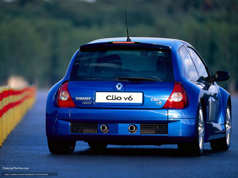 Blue Renault Clio V6