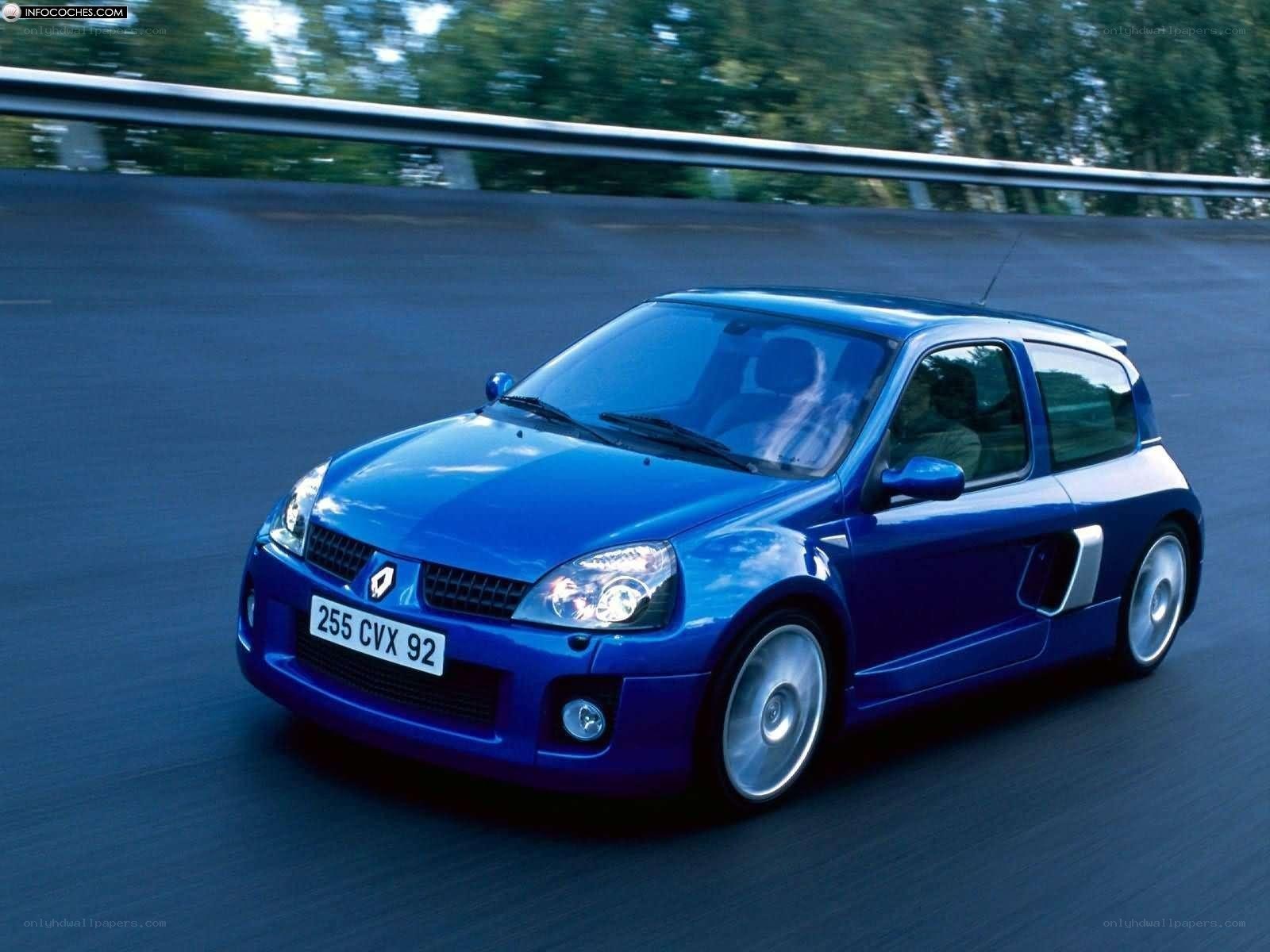 blue renault sport car