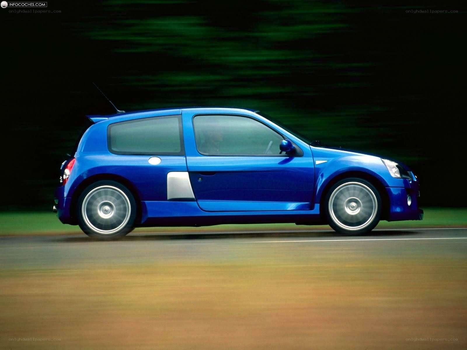 blue renault sport car