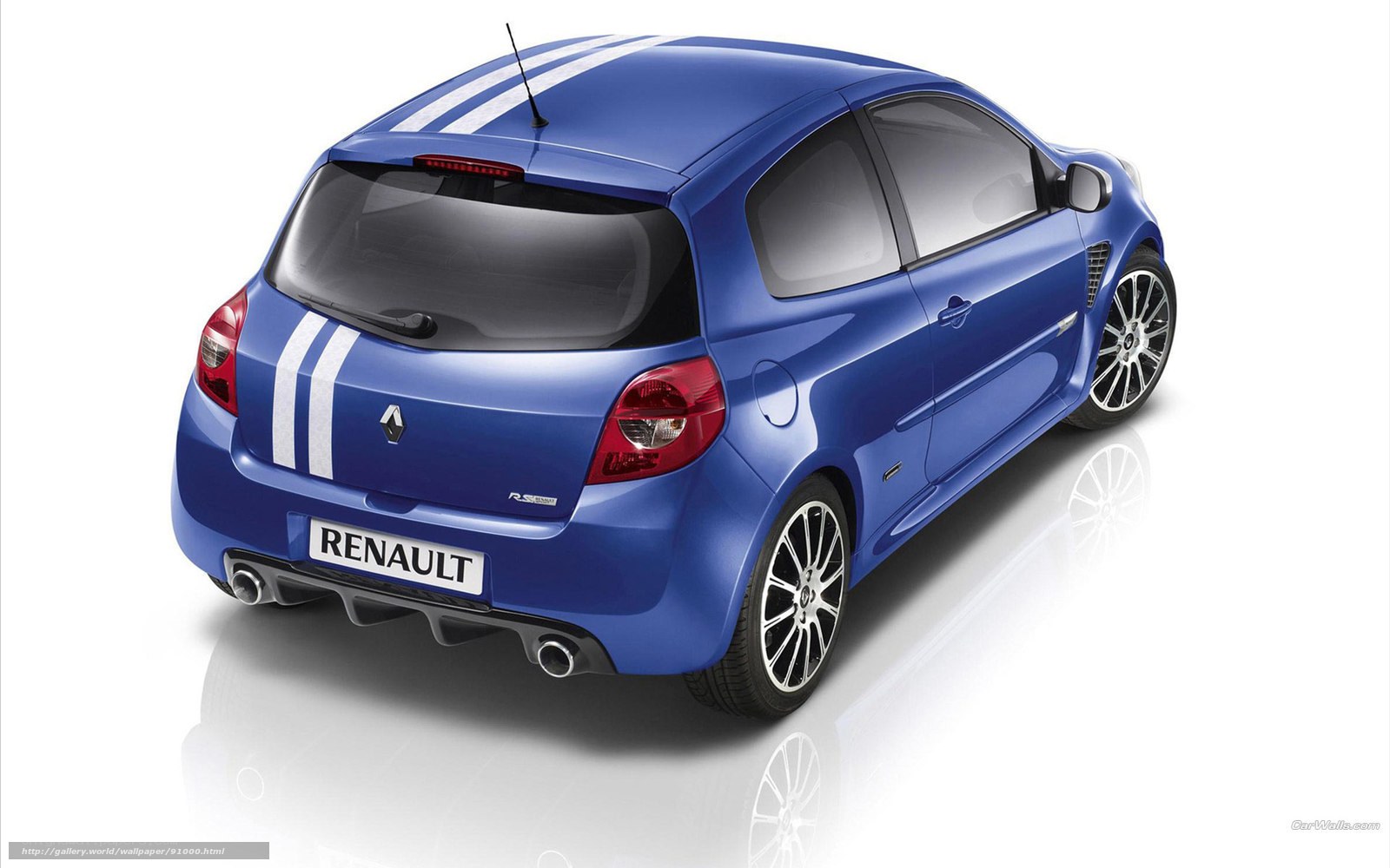 blue renault sport car
