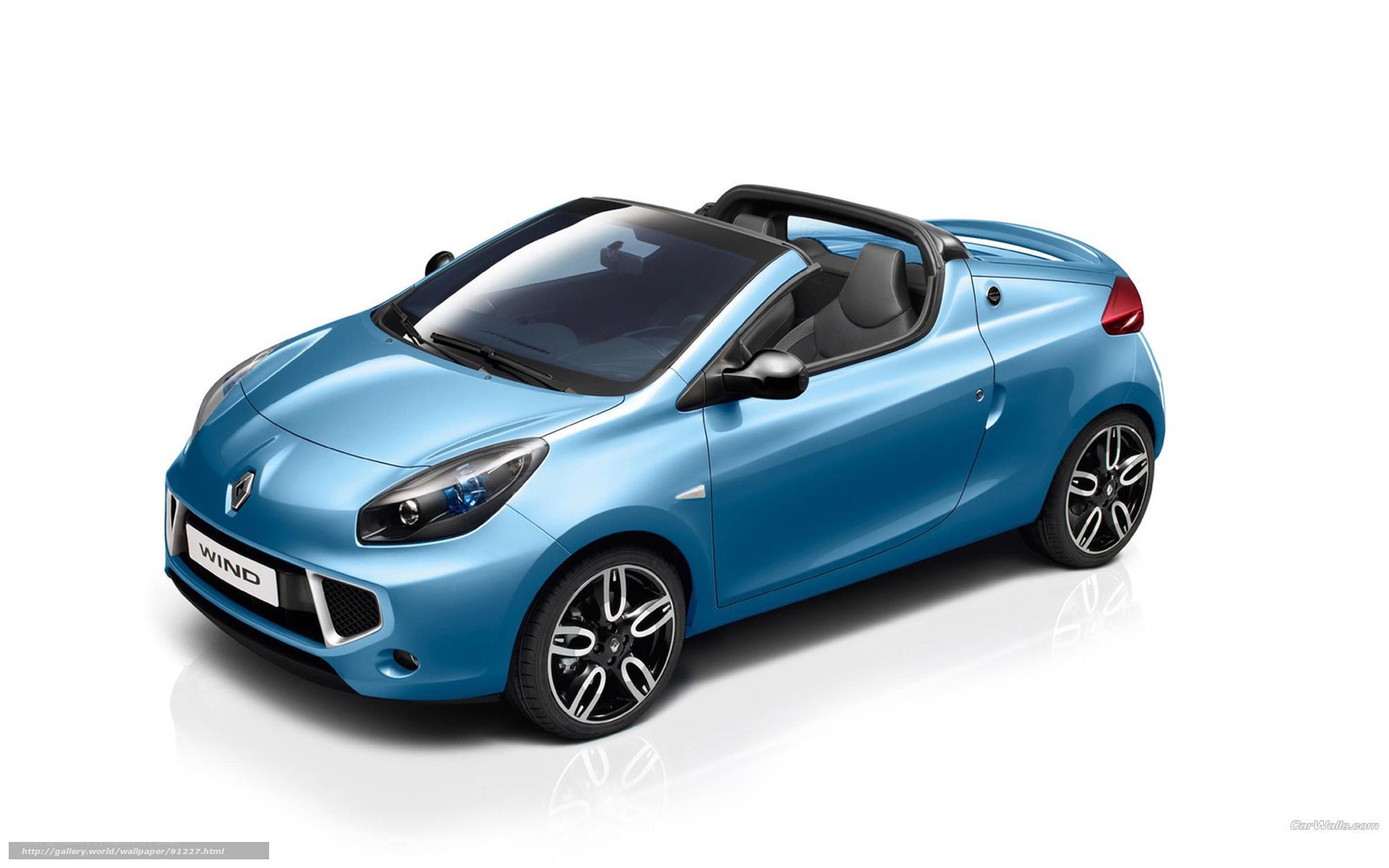 Blue Renault Wind convertible