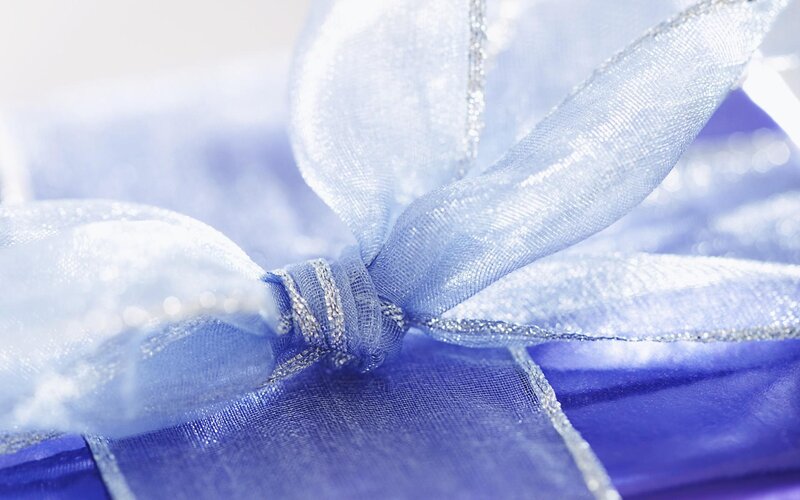 Blue Ribbon Bow — Serene
