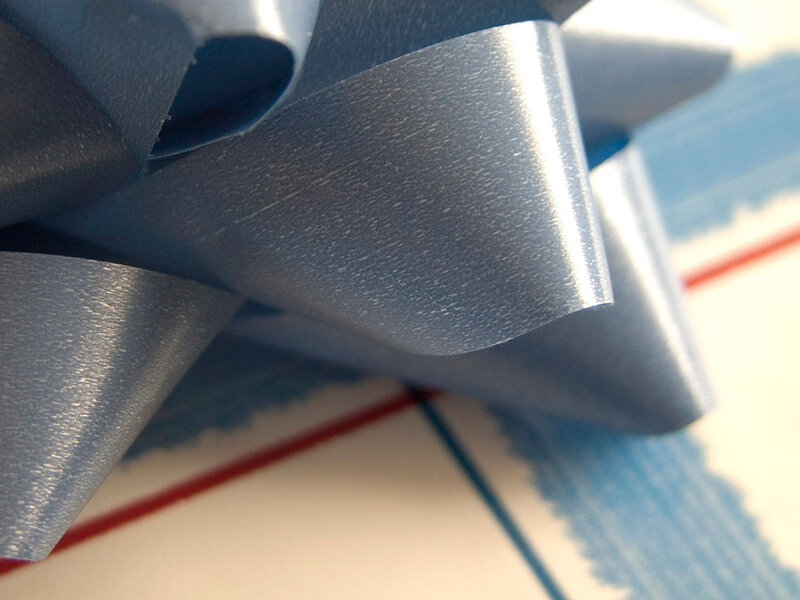 Blue Ribbon Bow
