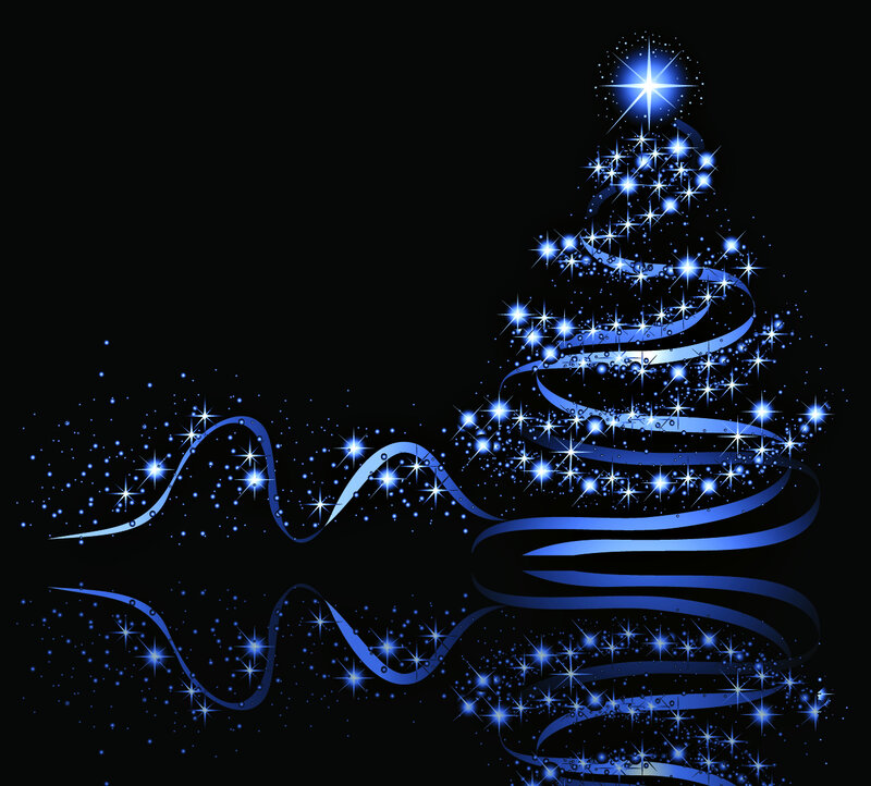 Blue Ribbon Christmas Tree
