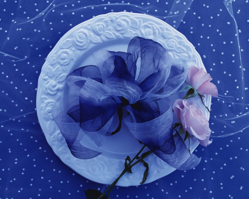 Blue Ribbon on Plate — Serene