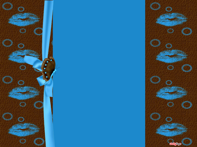 Blue Ribbon with Butterfly