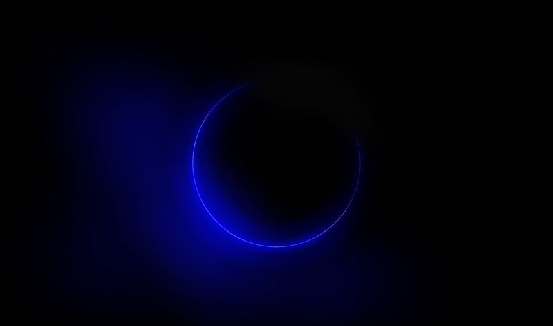 Blue Ring in Darkness