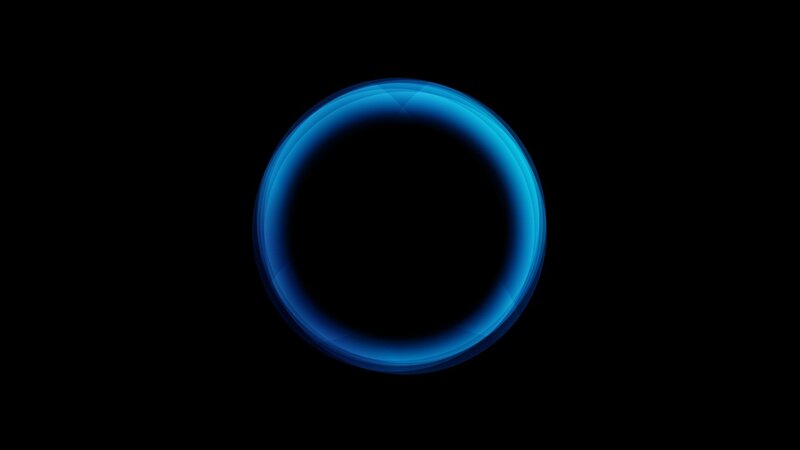 blue ring on black background