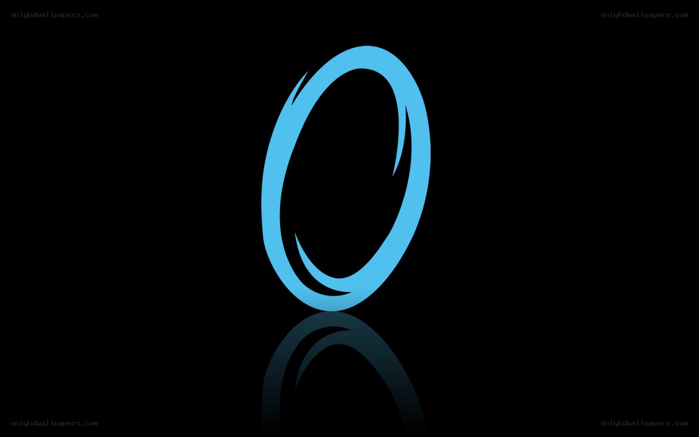 blue ring on black background