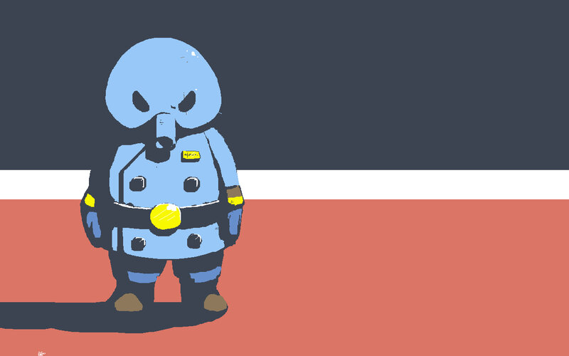 blue robot character