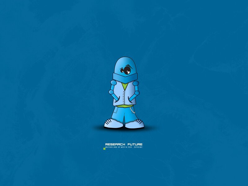 blue robot character