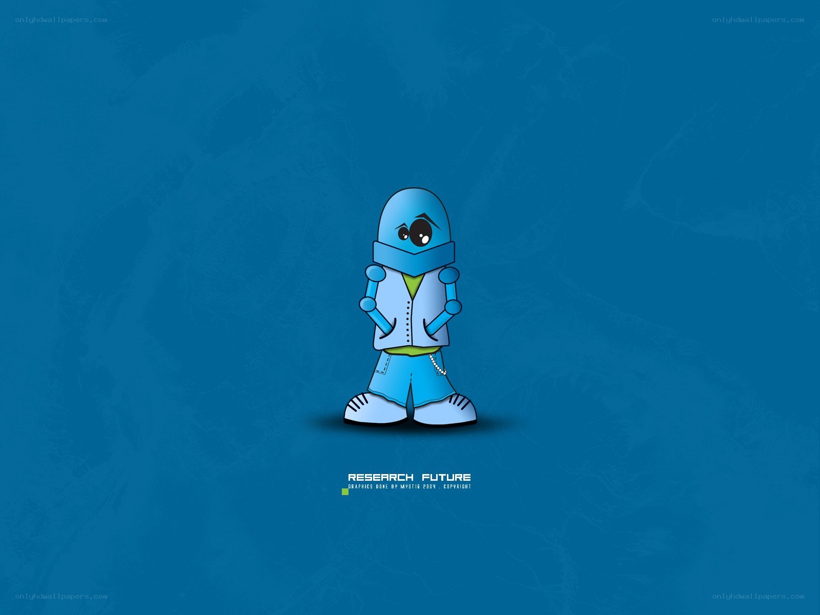 blue robot character