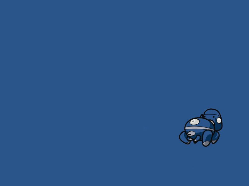 Blue Robot Character — Calm, Digital Art