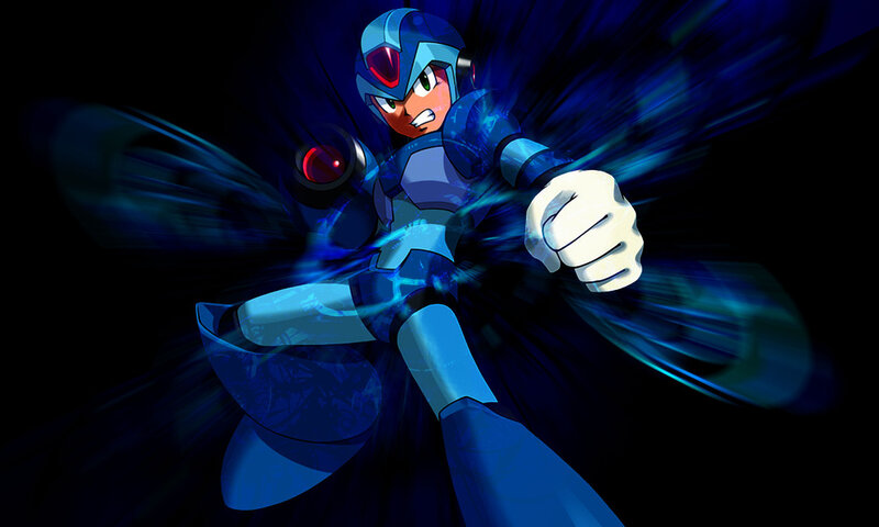 Blue Robot Character — Dramatic, Anime, Fist
