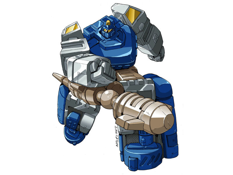 Blue Robot Character — Neutral, Digital Art