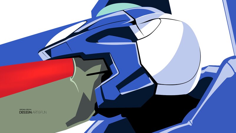 Blue Robot Head — Dramatic