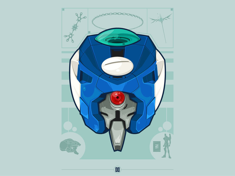 Blue Robot Helmet