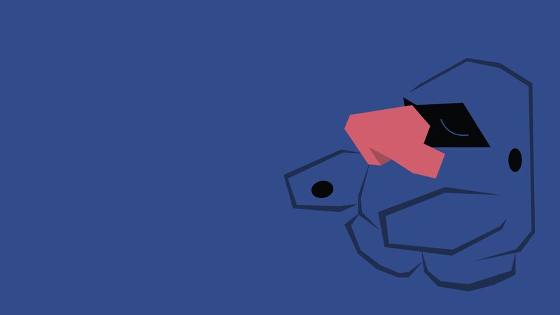 blue robot with red hand