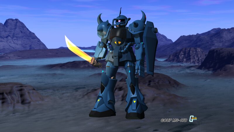 Blue Robot with Sword — Dramatic