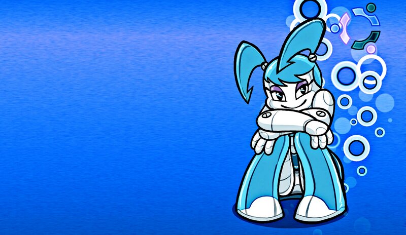Blue Robotic Character — Playful