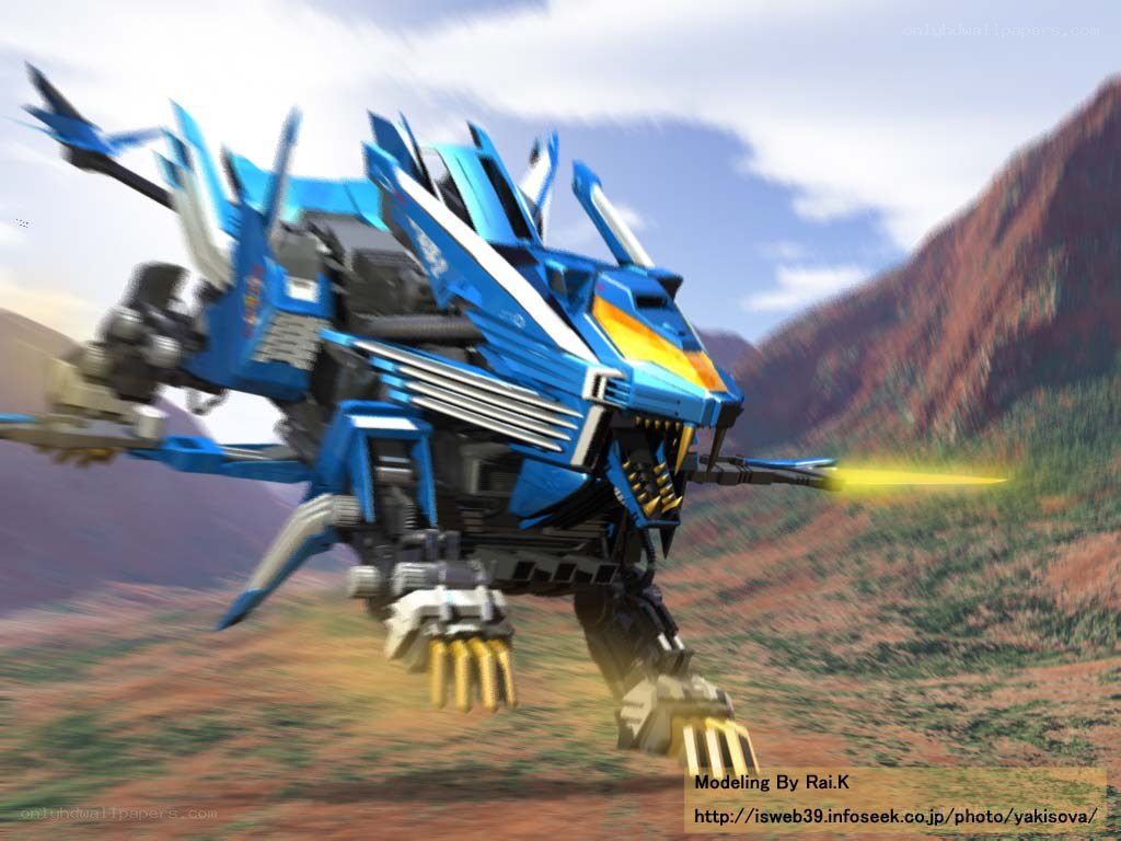 blue robotic dinosaur in action
