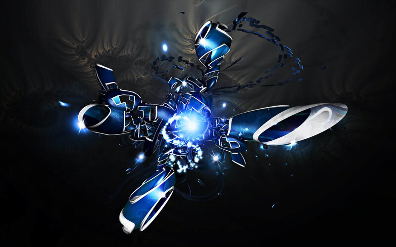 blue robotic entity