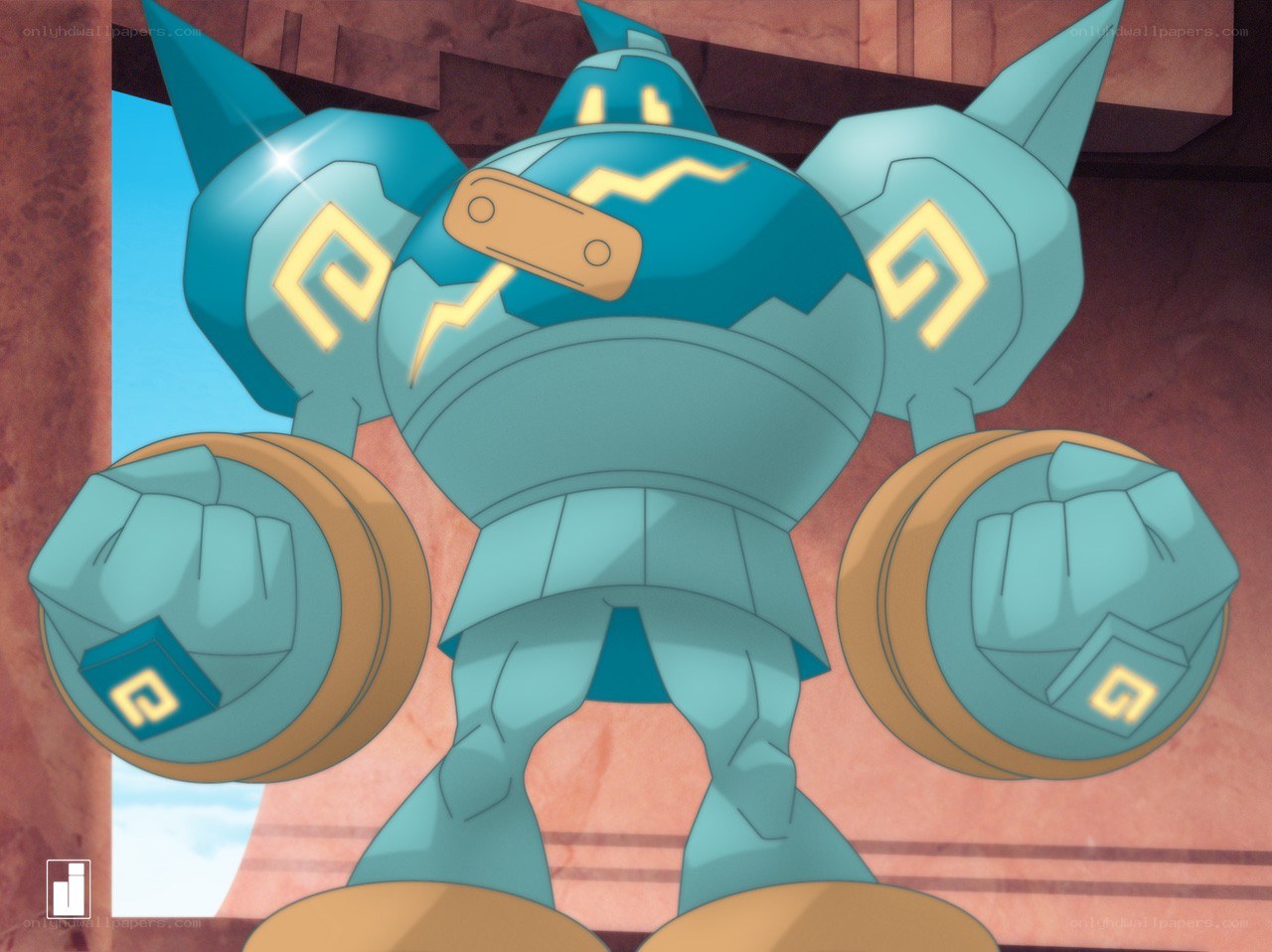 Blue robotic Pokémon