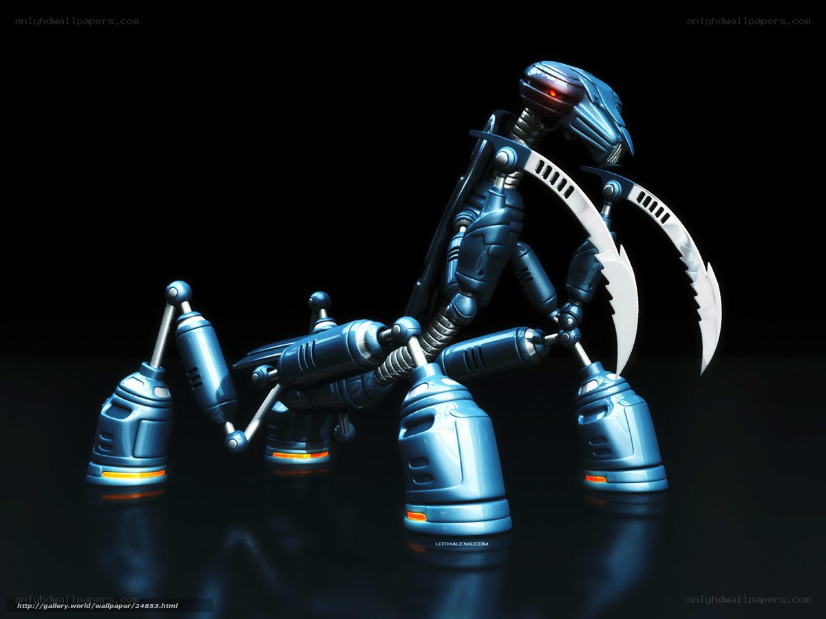 blue robotic scorpion
