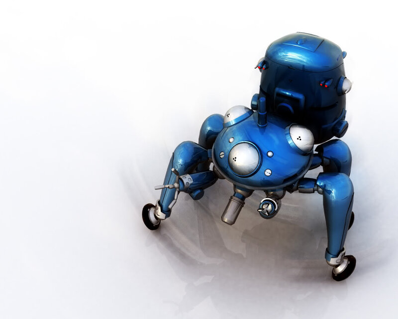 blue robotic spider