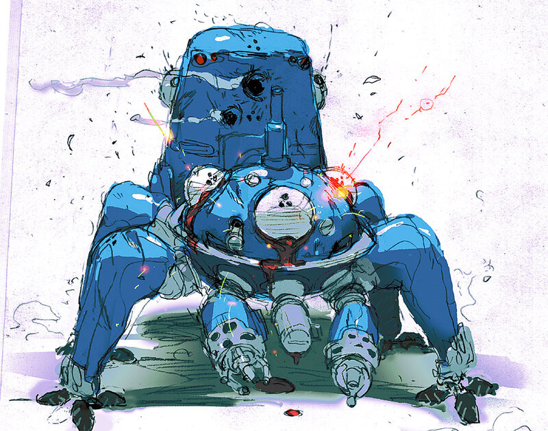 blue robotic spider