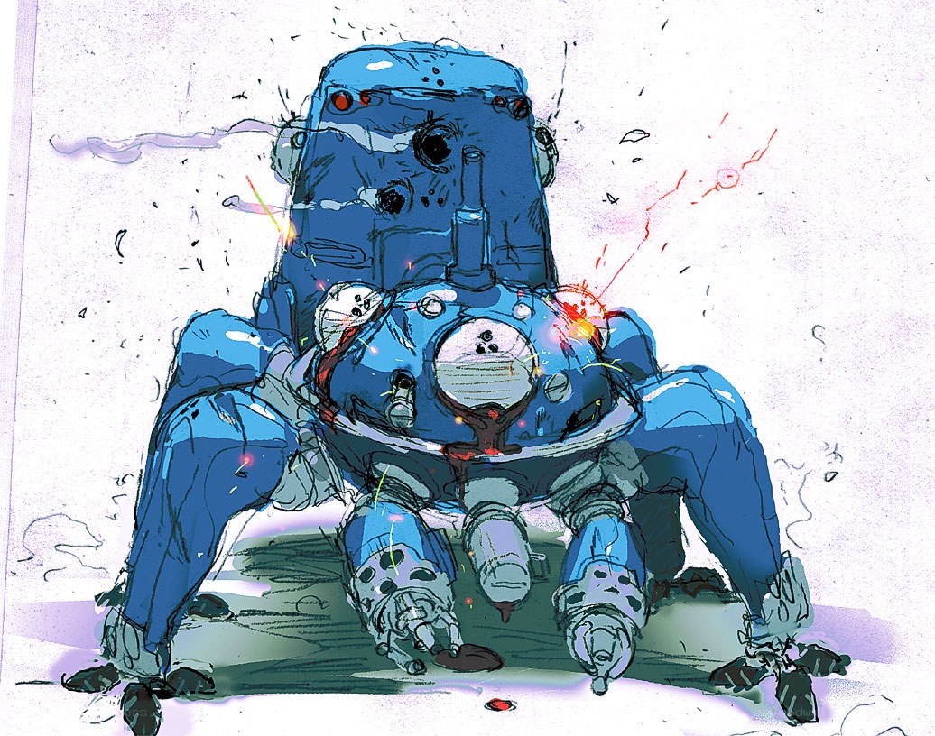 blue robotic spider