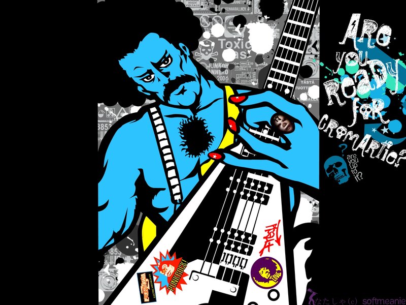 Blue Rock Guitarist Art
