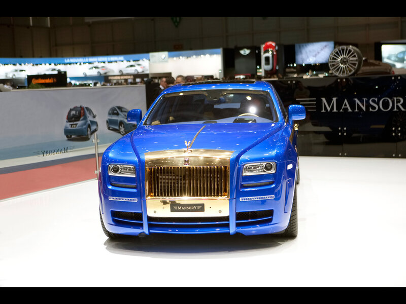 Blue Rolls-royce Car — Showroom