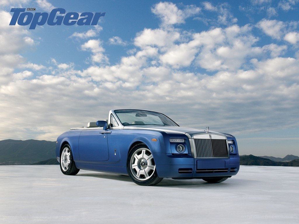 Blue Rolls-Royce convertible