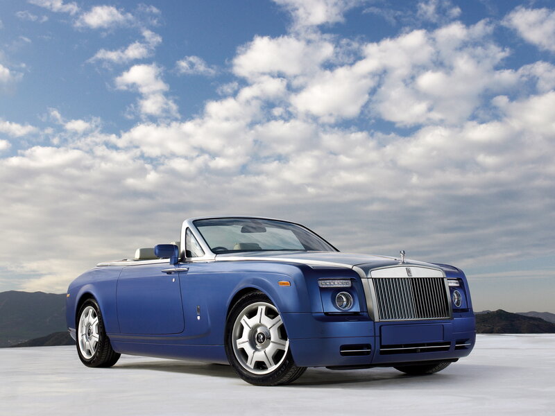 Blue Rolls-Royce convertible