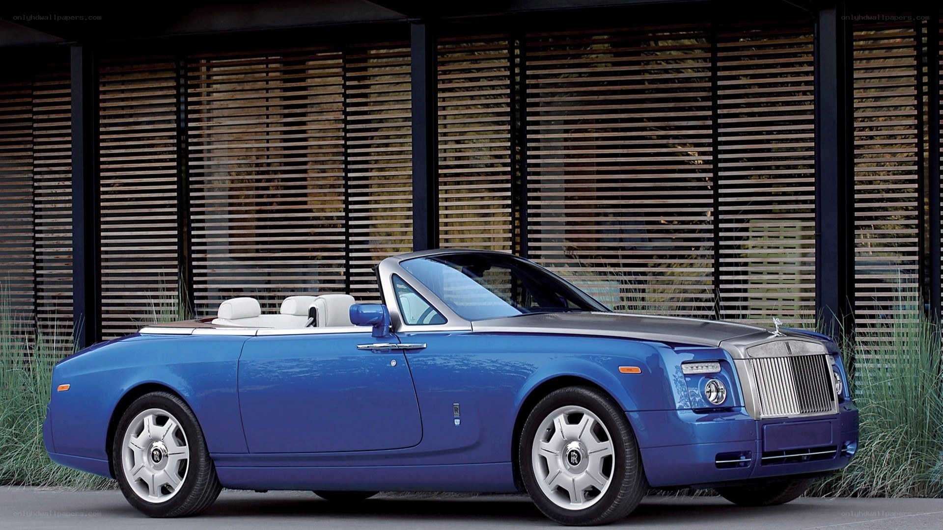 Blue Rolls-Royce convertible