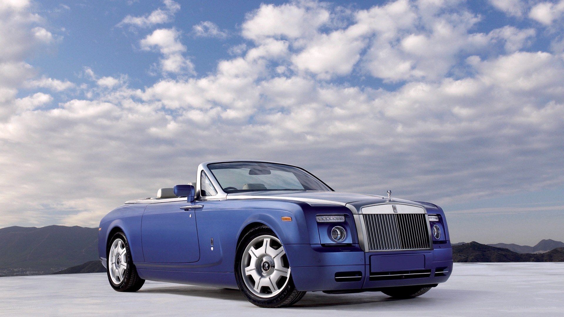 Blue Rolls-Royce convertible